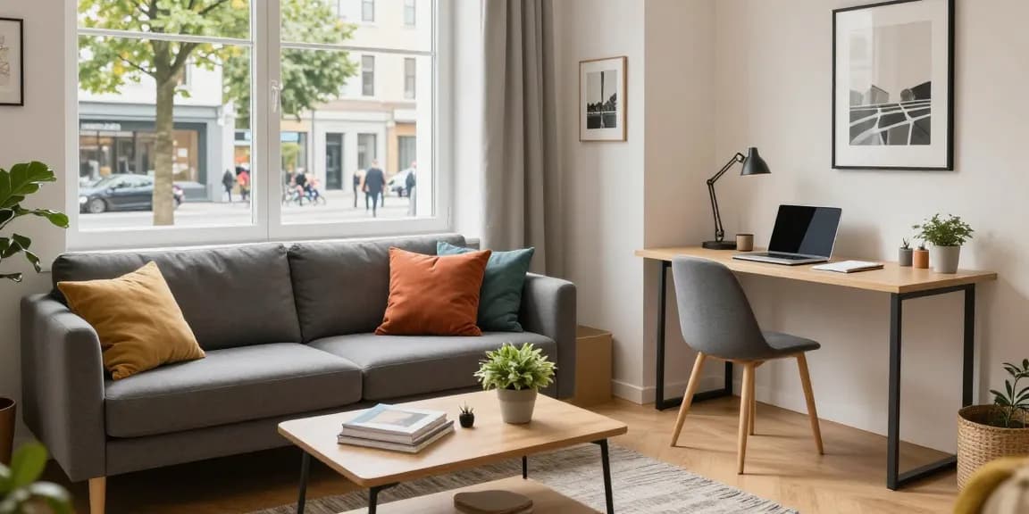 Monteurzimmer mieten hannover: Gemütliche Wohnung mit einladendem Wohnraum und hellem Licht.