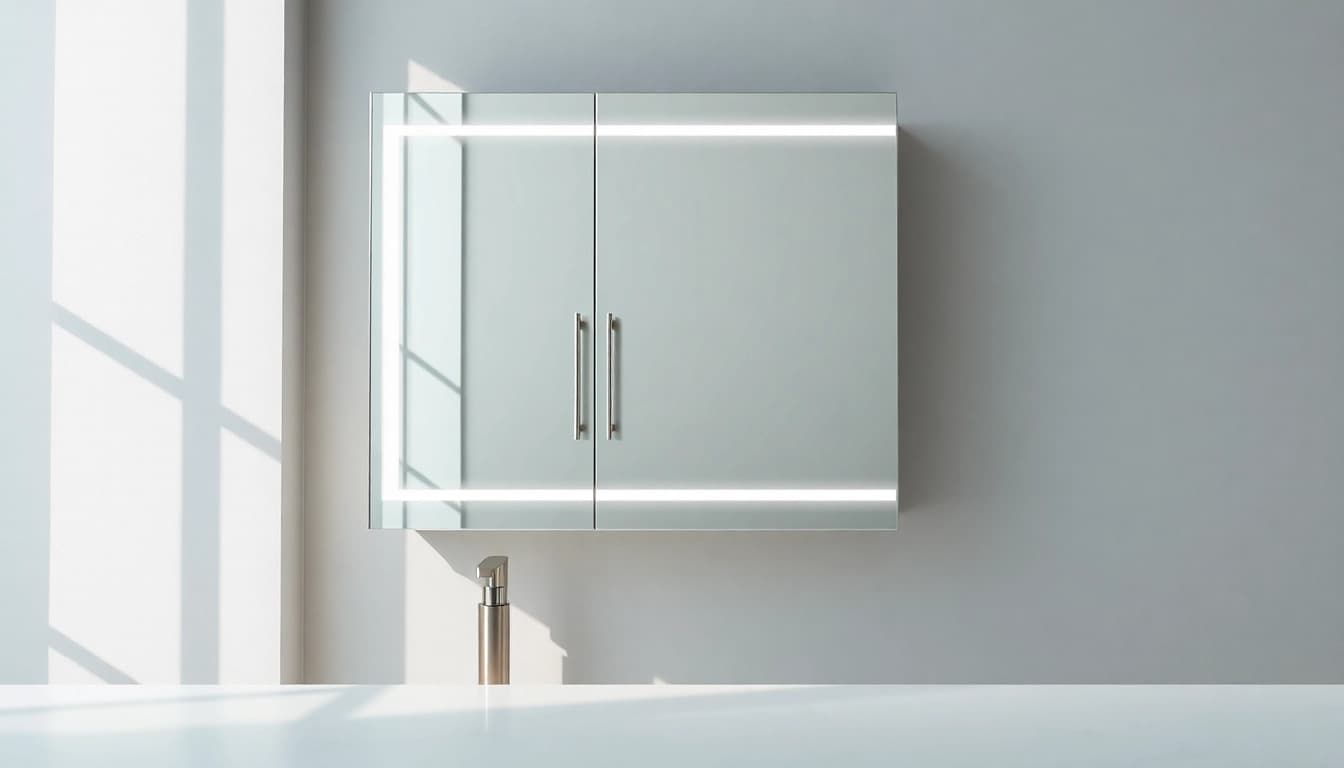 Sonni Spiegelschrank mit eleganter Beleuchtung und modernem Design im Badezimmer