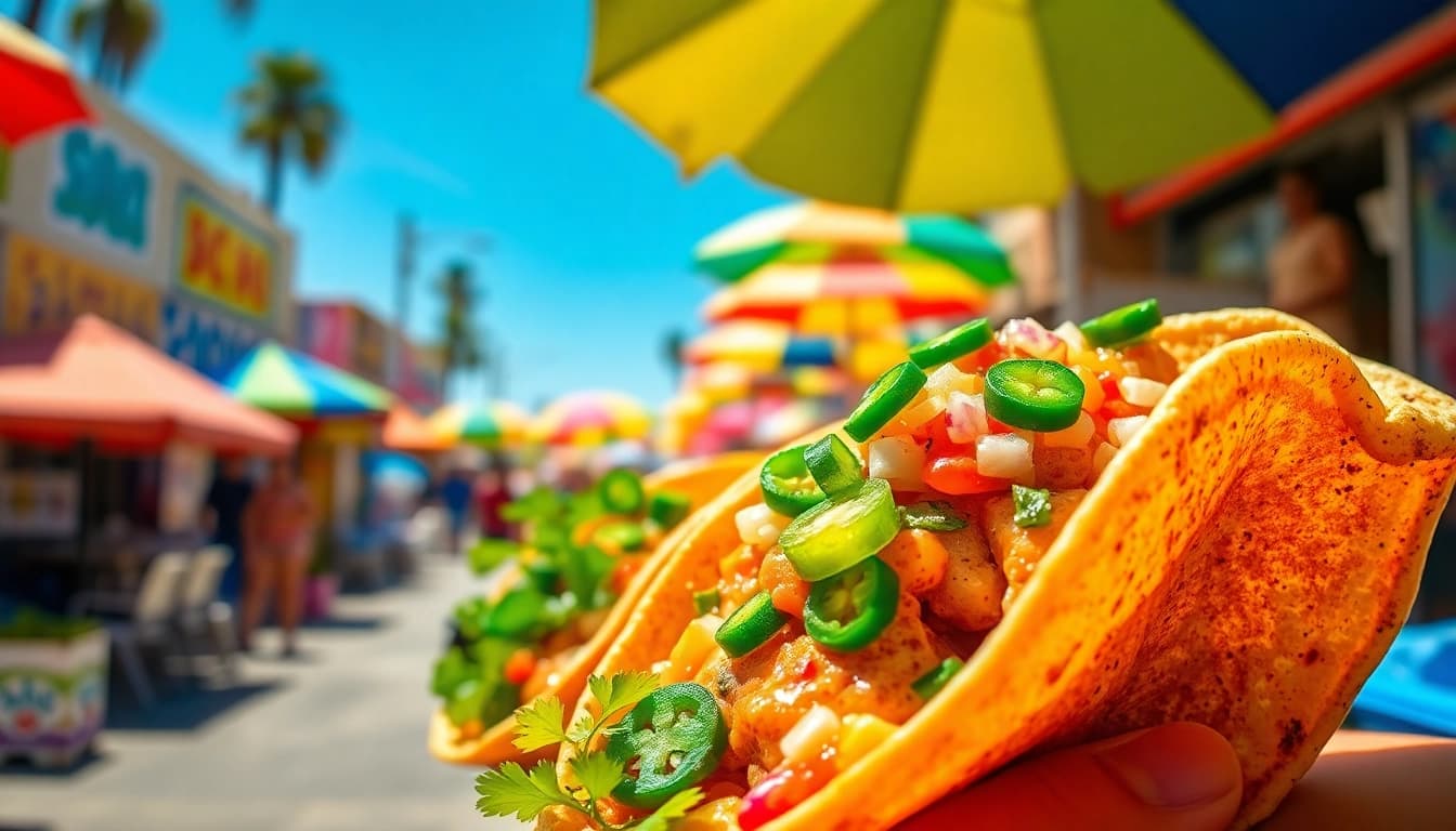 Indulge in the best tacos in Cabo with bursting flavors and fresh ingredients at a local market.