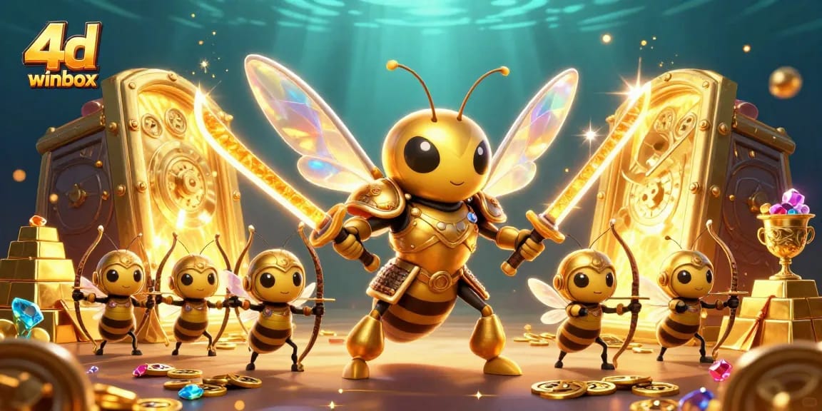 Experience the excitement of 4d winbox with a vibrant 3D cartoon illustration featuring unique characters.