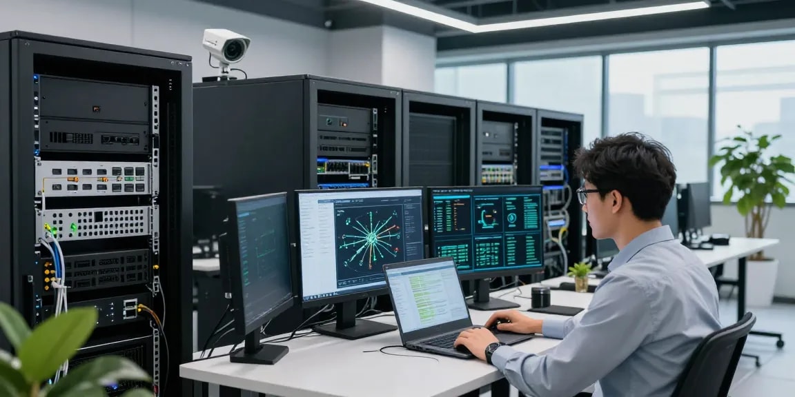 Infraestructura de servidores dedicados en México, monitoreo de sistemas y rendimiento en un entorno profesional.