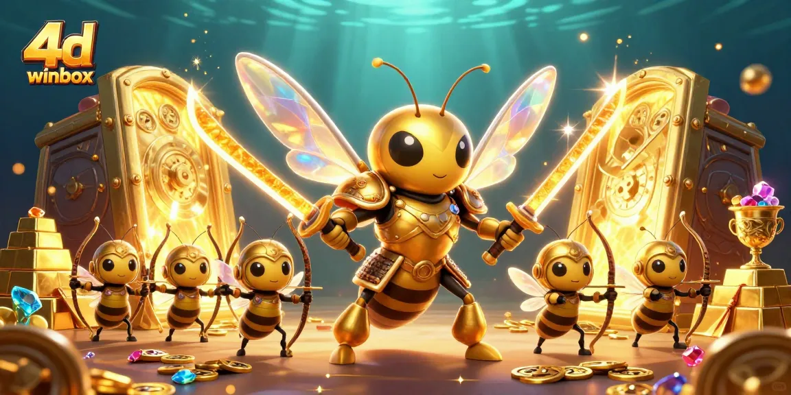Experience the excitement of 4d winbox with a vibrant 3D cartoon illustration featuring unique characters.