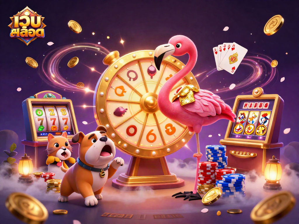Spin the เว็บสล็อต prize wheel with excitement, revealing sparkling gems and golden coins!