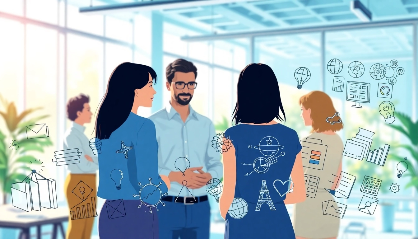 Erkläranimation im kreativen Büro, moderne Teamarbeit mit lebendigen Farben.