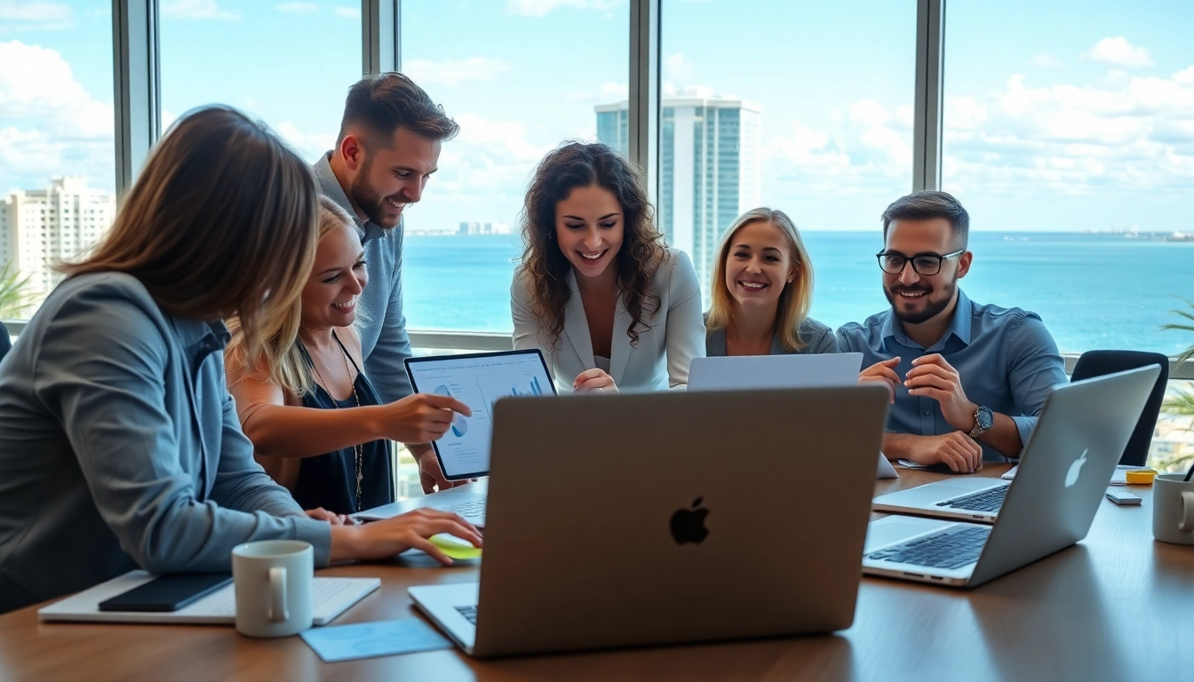 Enhancing online visibility with Clearwater FL SEO strategies in a collaborative workspace.