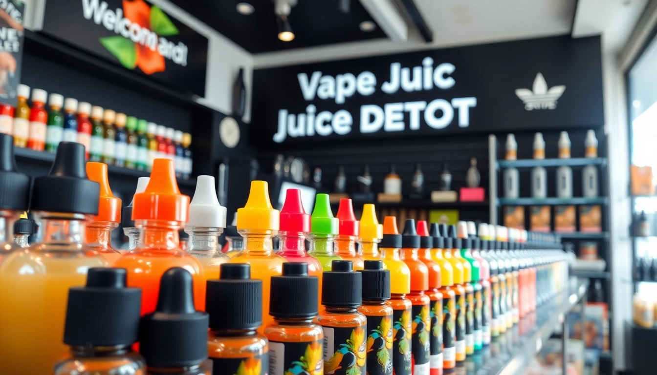 Shop colorful vape juices at Vape Juice Depot's inviting storefront experience.