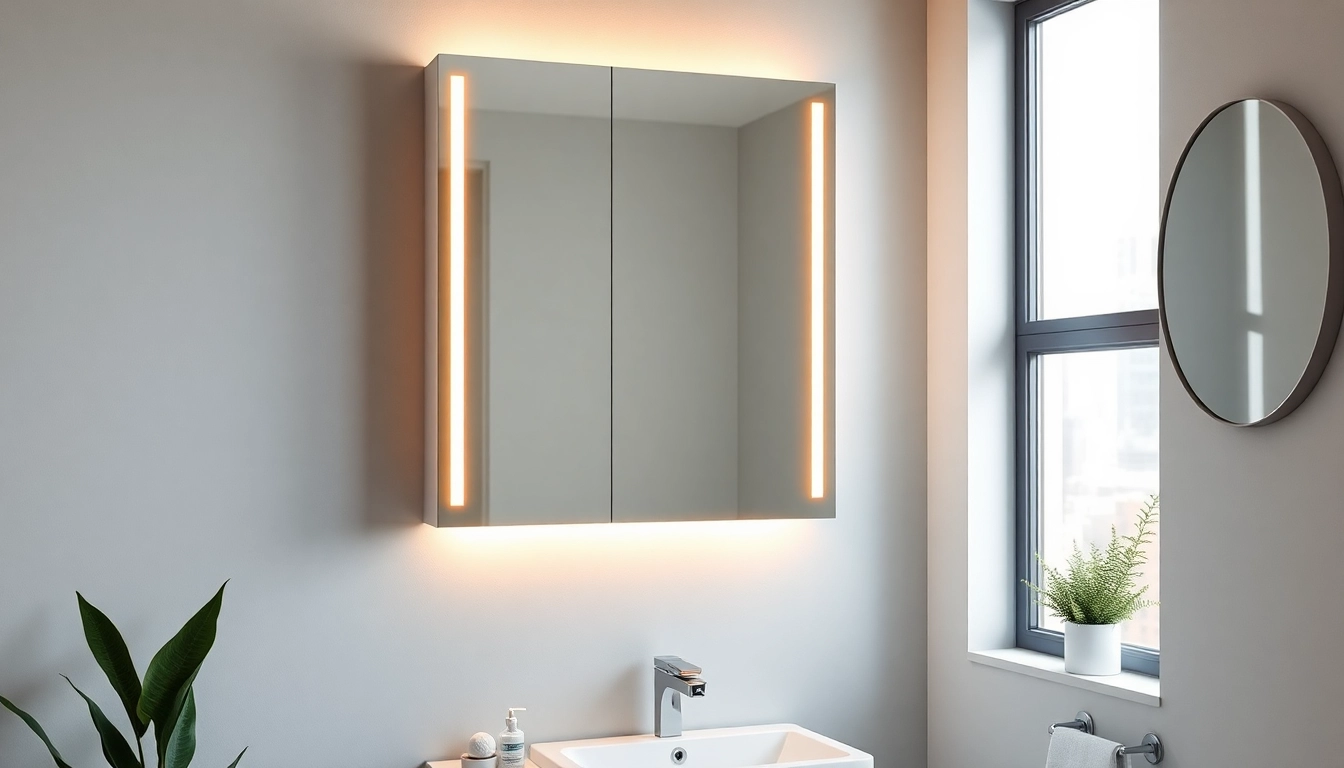 Transform your space with this elegant led bathroom mirror Cabinet reflecting modern design.