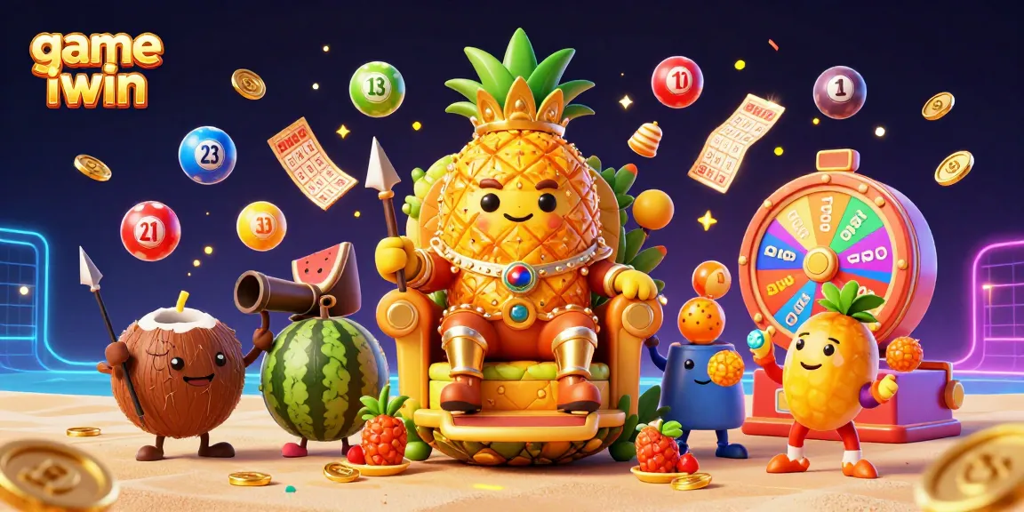 Experience the thrill of game iwin in an exciting beach casino with vibrant characters and dynamic elements.