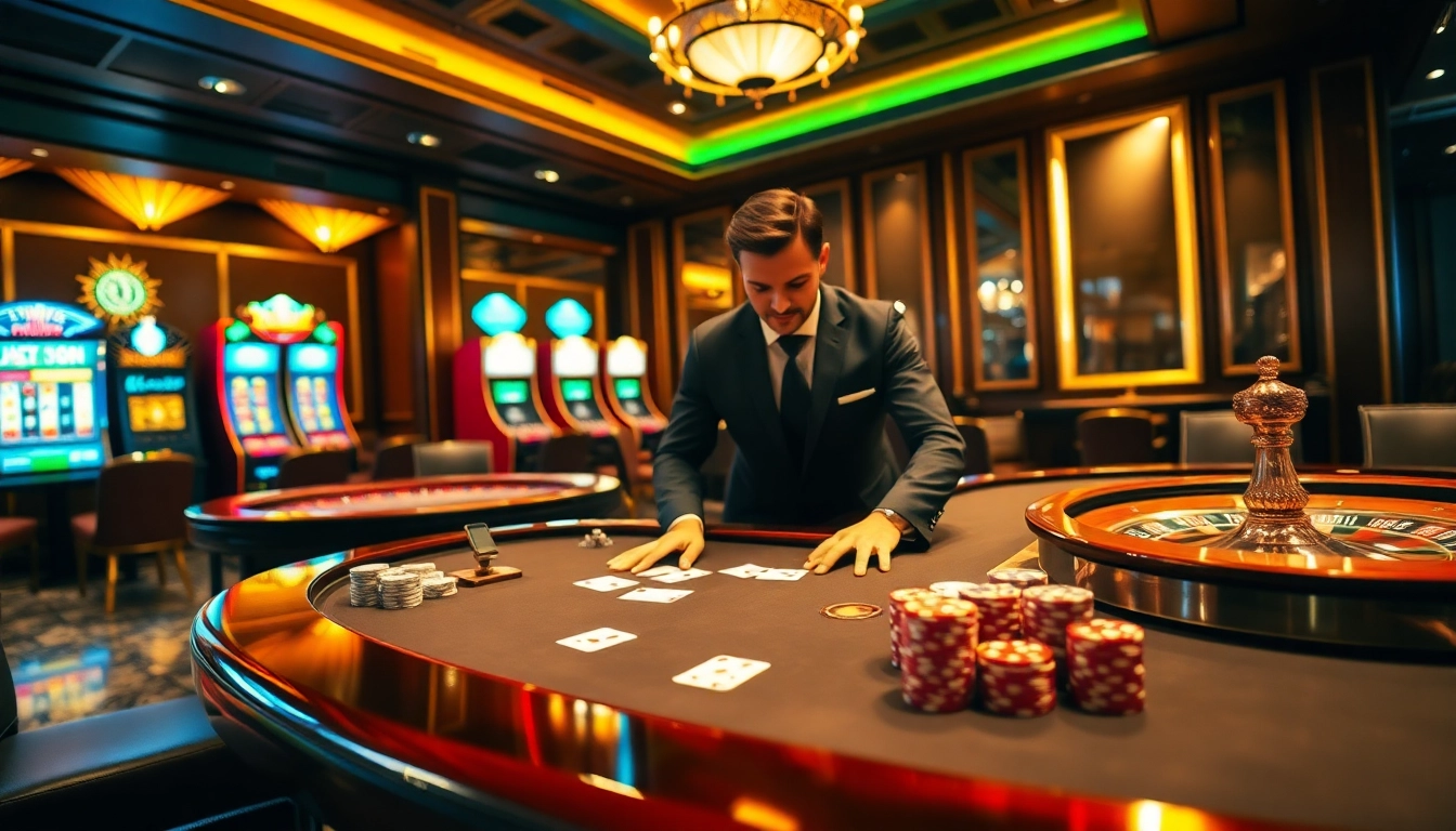 Découvrez l'excitation d'un casino en ligne France fiable avec une scène de jeu dynamique.