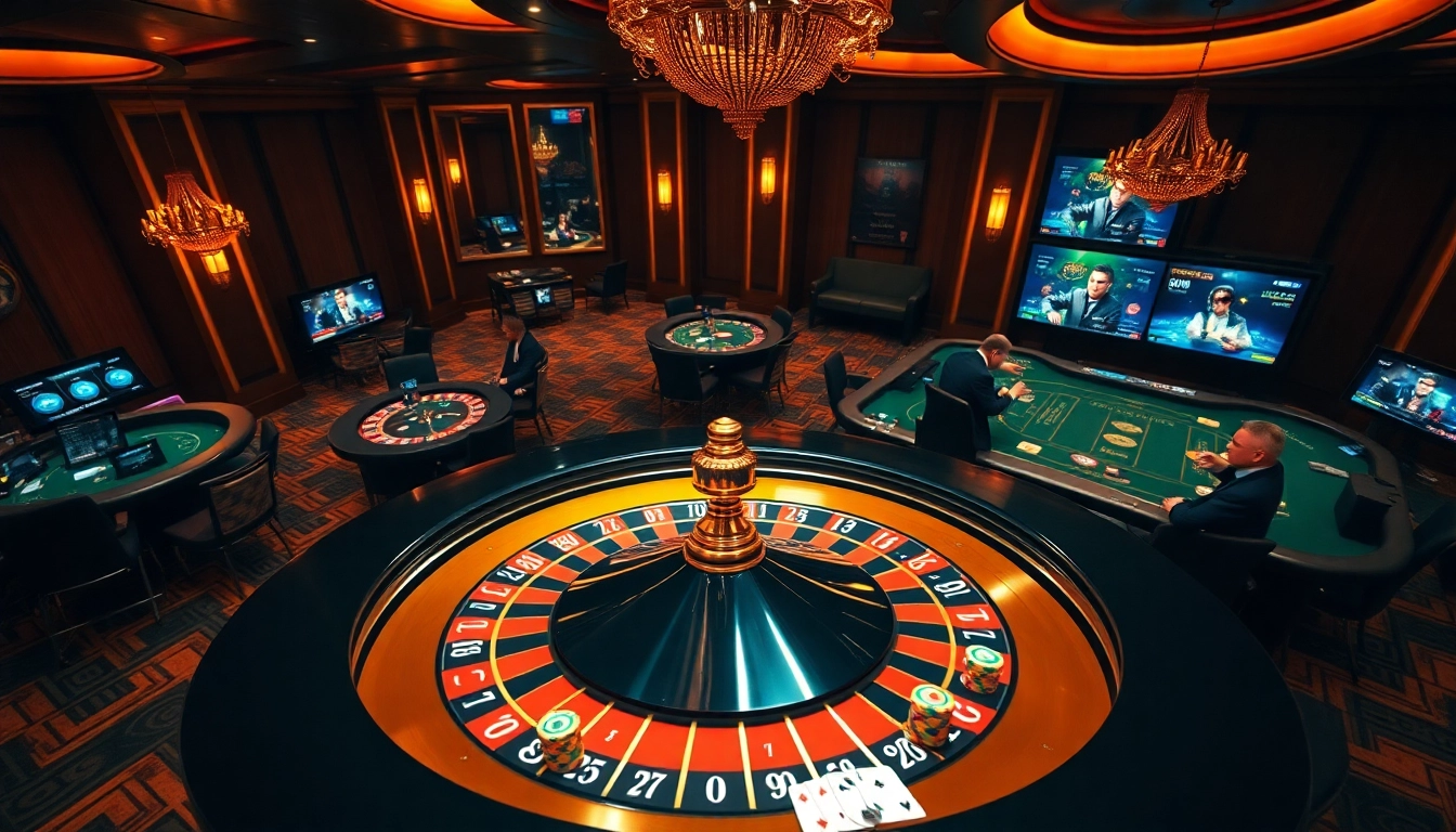 Participez à des jeux passionnants dans un casino en ligne fiable en France avec une table de poker animée et une roulette.