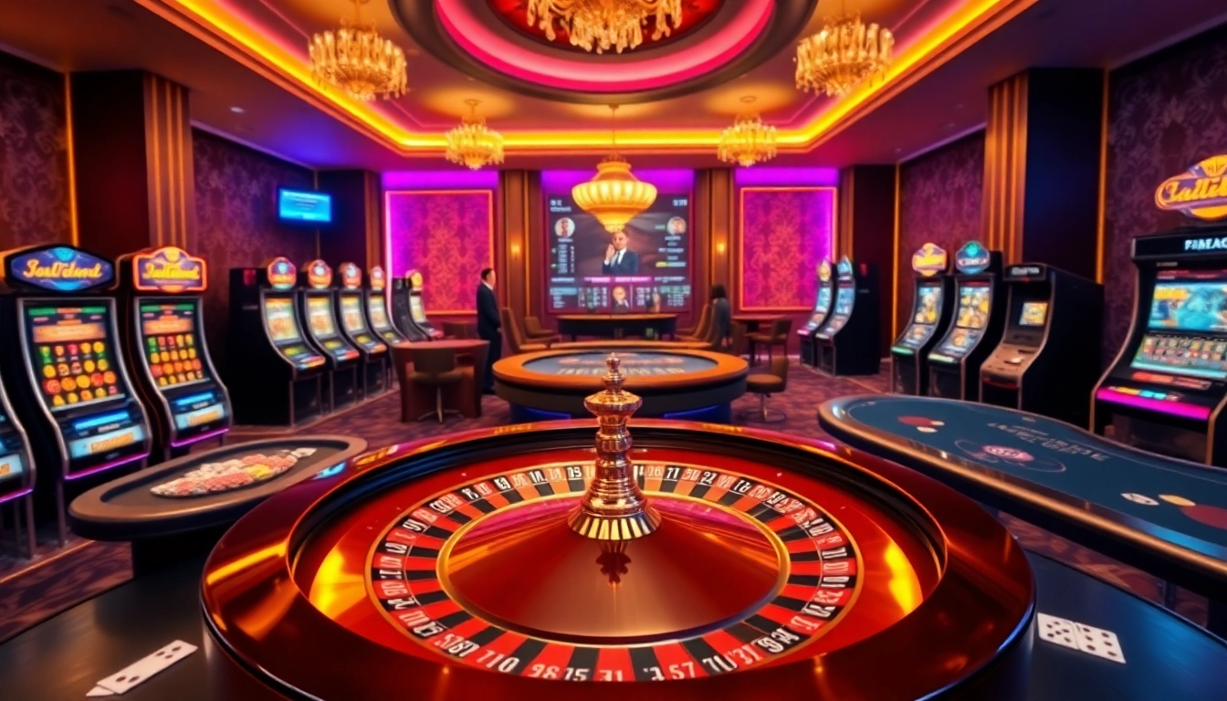 Joueurs enthousiastes dans un casino en ligne France fiable avec roulette et machines à sous.