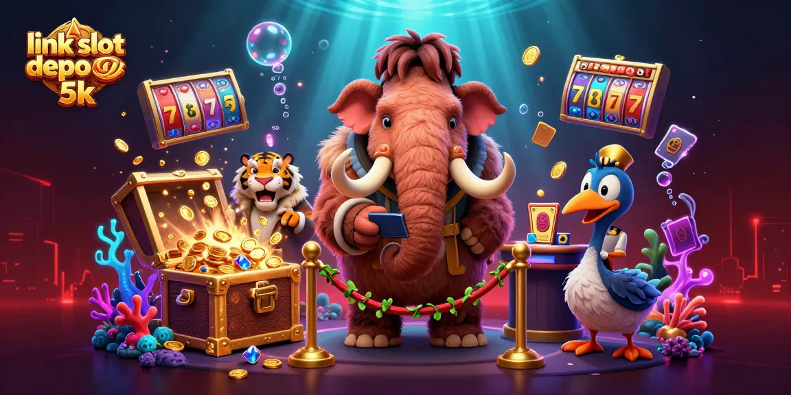 Experience the excitement of link slot depo 5k as the woolly mammoth checks IDs at the casino doors.
