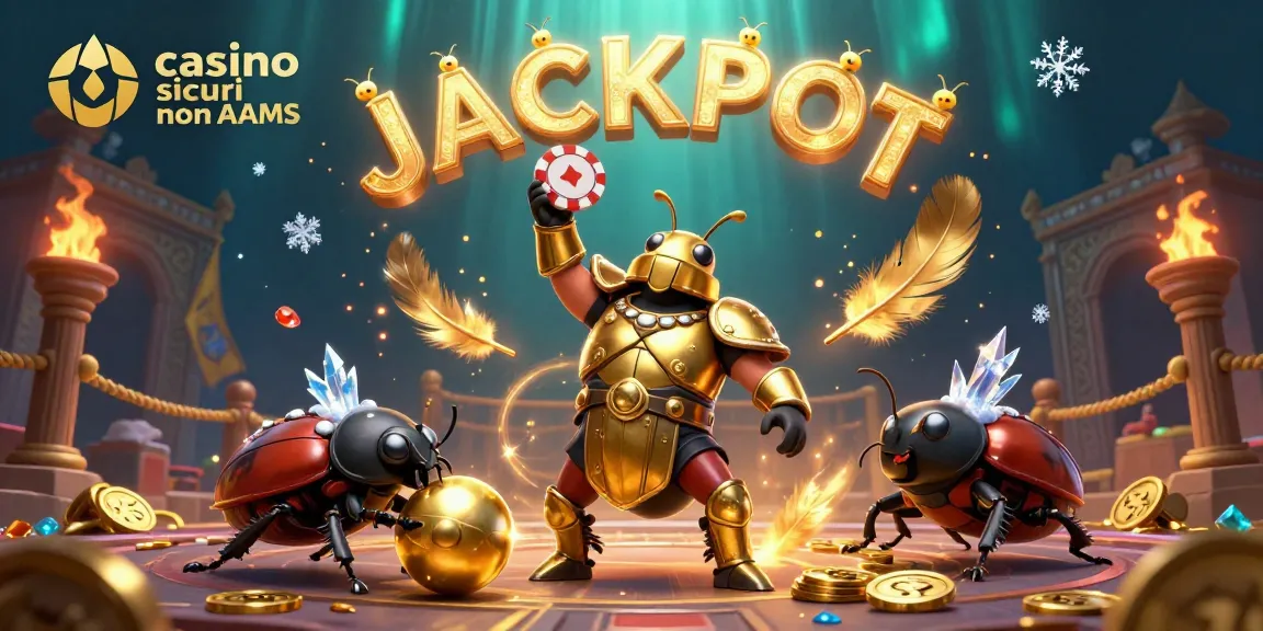 Vinci con i casino sicuri non AAMS grazie a un eroe che solleva le fiches in trionfo.