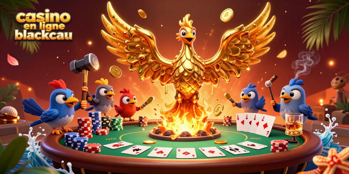 Jouez au casino en ligne blackjack avec des personnages captivants dans une scène dynamique et colorée.