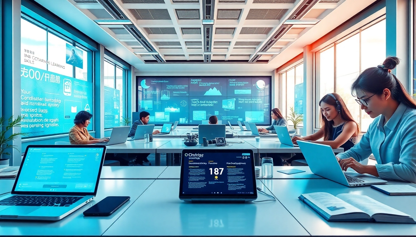 Vibrant workspace showcasing advanced language learning tools and technology with 有道 branding.