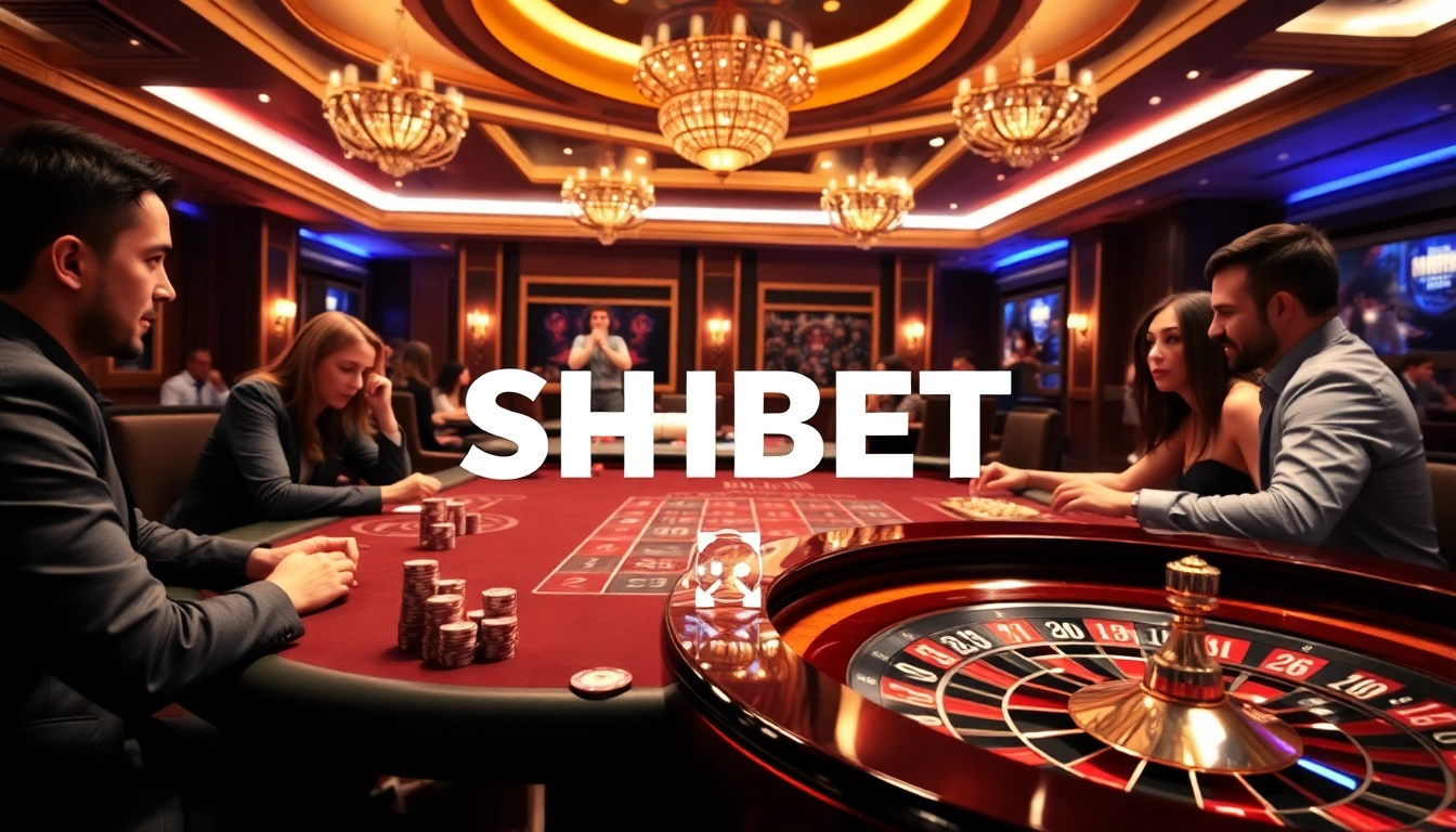 Experience thrilling gameplay at SHBET with professional gaming tables and vibrant casino ambiance.