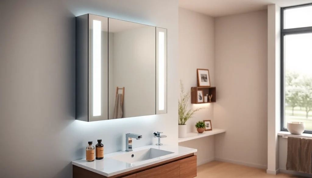 Gestalte deinen Raum mit dem eleganten sonni Spiegelschrank, ausgestattet mit LED-Beleuchtung.