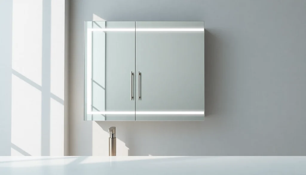 Sonni Spiegelschrank mit eleganter Beleuchtung und modernem Design im Badezimmer