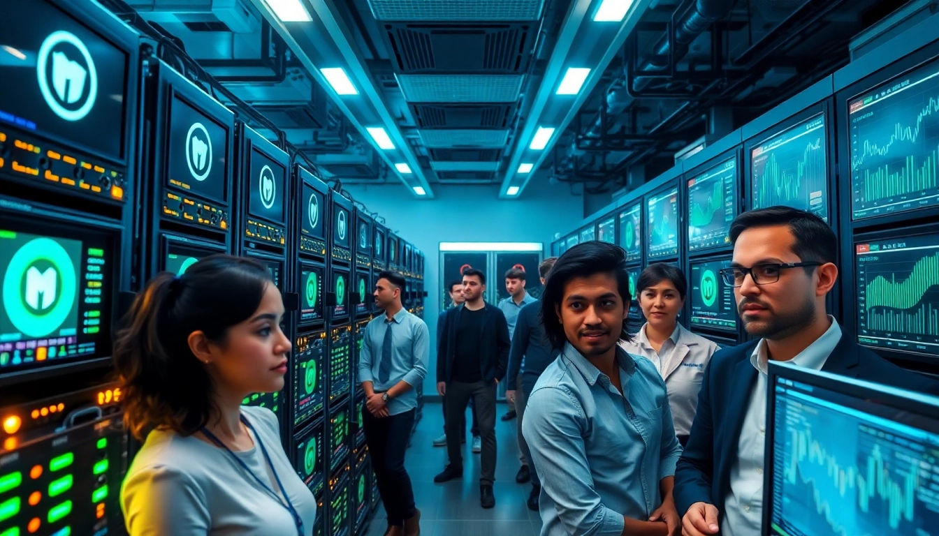 Experience the best crypto mining site in a high-tech facility with advanced mining rigs and real-time data displays.