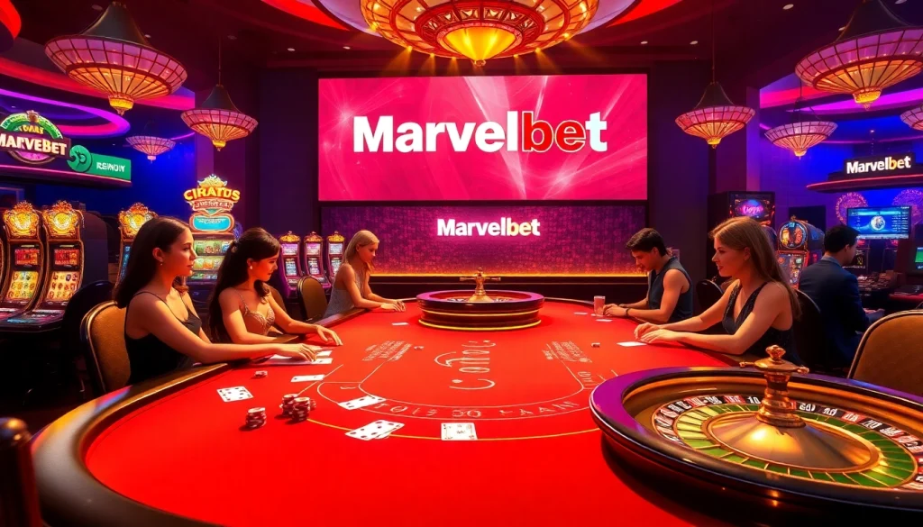 Playing blackjack and enjoying luxury gaming at Marvelbet casino scene.