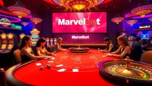 Playing blackjack and enjoying luxury gaming at Marvelbet casino scene.