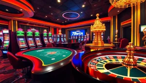 Experience the excitement of online gambling with 78win's luxurious casino visuals.