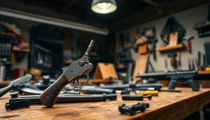 Showcasing the wot trigger price with detailed craftsmanship on a workbench setting.