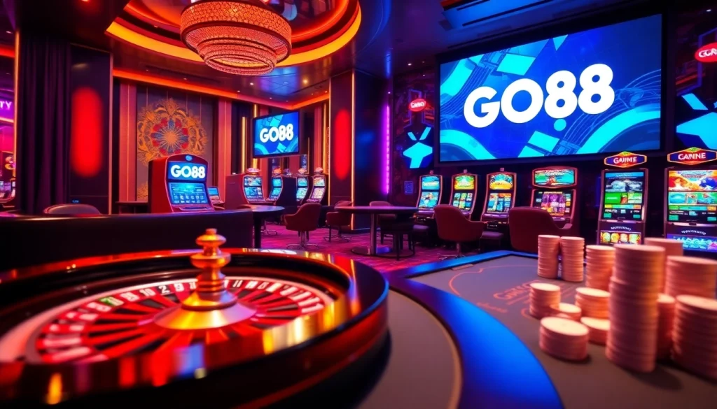 Enjoy the thrill of gambling at GO88 with vibrant slots and exciting poker action in a luxurious setting.