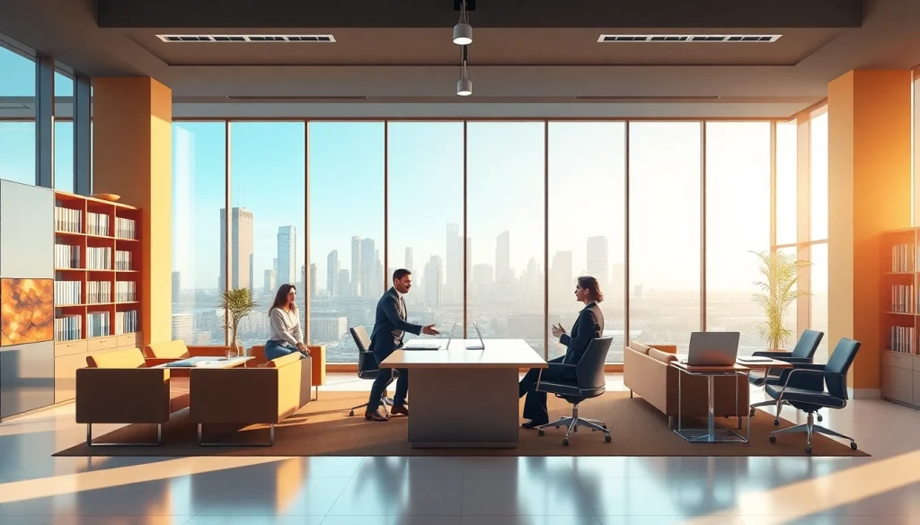 Professional immigration lawyer Melbourne consultation in a modern office.