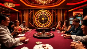 Engaged players at a luxurious s88 bet gaming table, showcasing high-quality cards and colorful chips.
