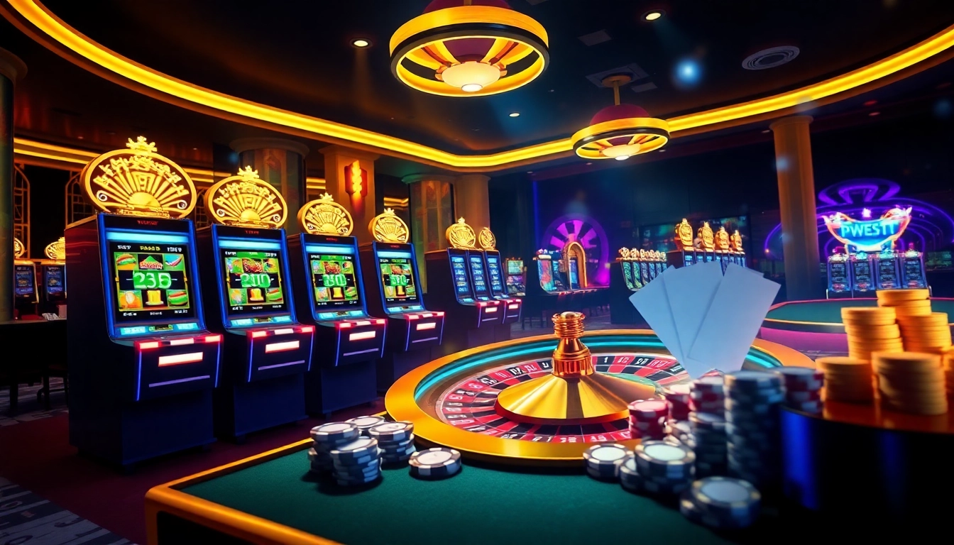 Experience the thrill of idnslot with exciting slot machines and vibrant casino elements.