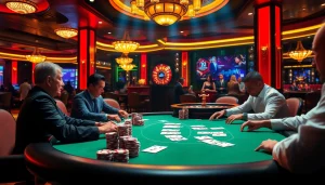 Engaging poker scene depicting excitement while addressing the concept of is hidden wiki legal.