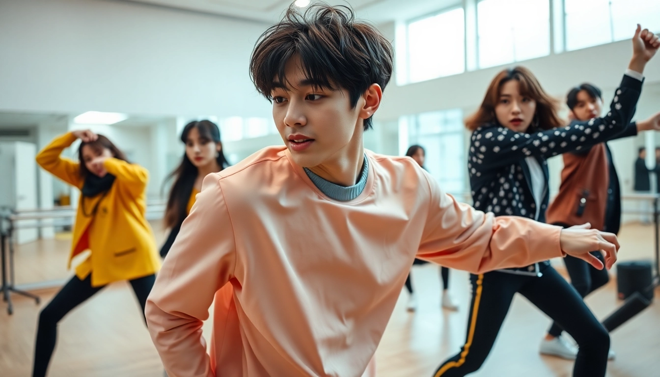 Catch the latest bts news with BTS performing energetic dance routines in a stylish dance studio.