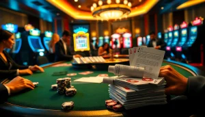 Engaging players at a poker table with hydrocortisone hemorrhoids cream symbolizing care in a luxurious casino scene.