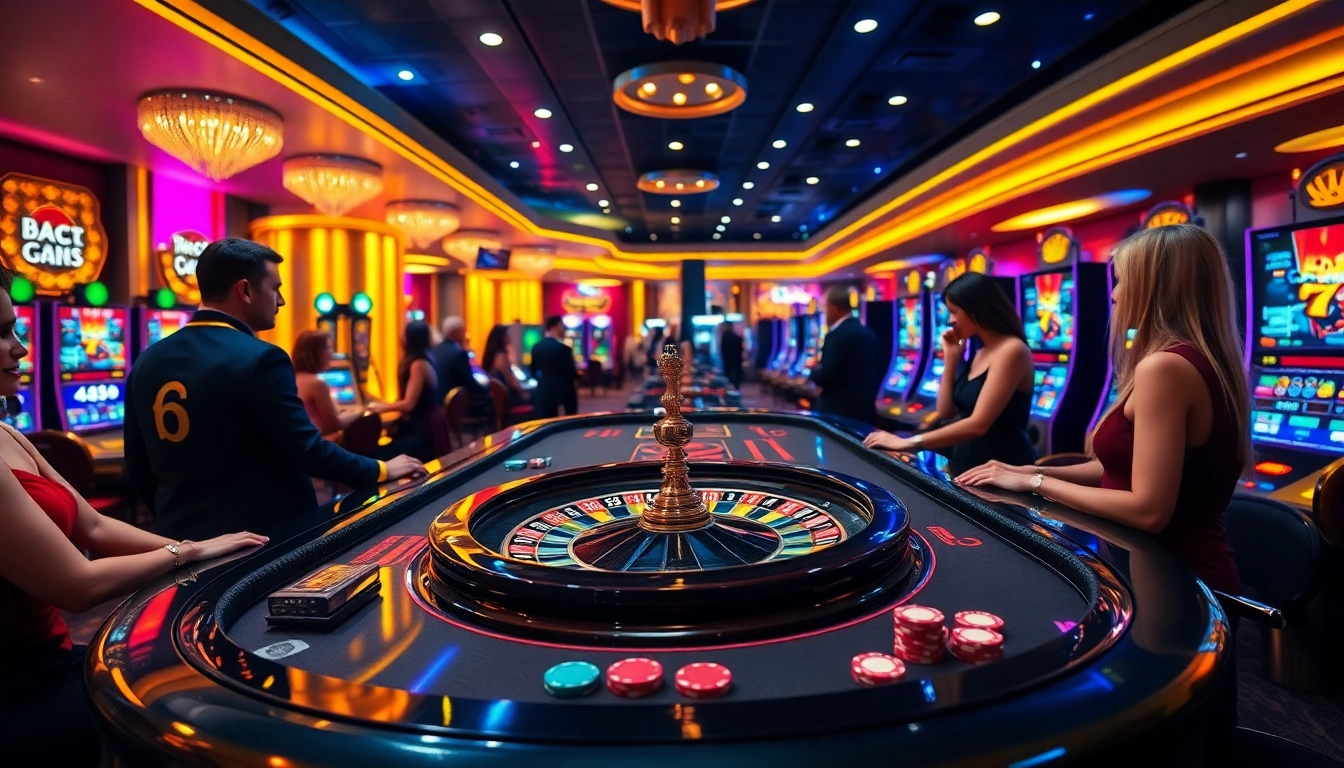 This engaging casino scene at https://nohu.business/ features luxurious gaming tables and excited players.